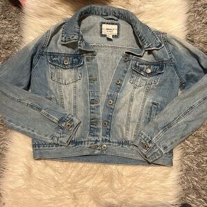 Medium Wash Distressed Denim Jacket